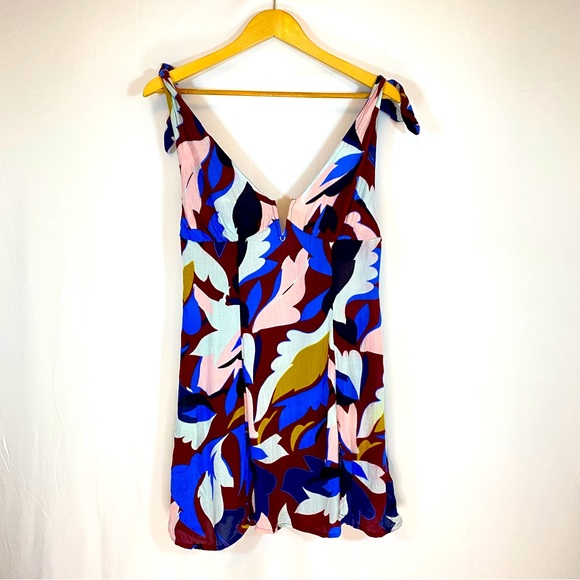 Free People Floral tank mini dress/long shirt, size Small - Picture 4 of 15